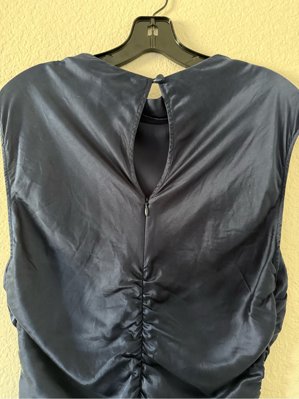 Reformation Navy Satin Veida dress - Picture 8 of 9